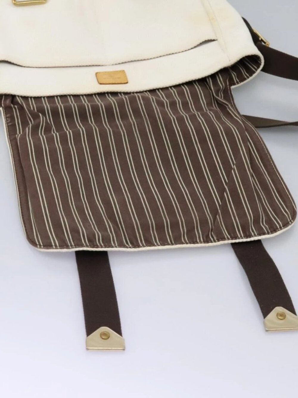 LOUIS VUITTON Antigua Buzas PM Shoulder Bag Canvas White M40042 Auth bs24492 - Picture 11 of 15